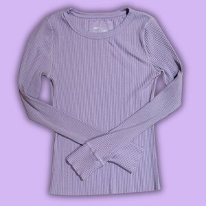 AERIE PURPLE LONG SLEEVE
CREWNECK T-SHIRT
